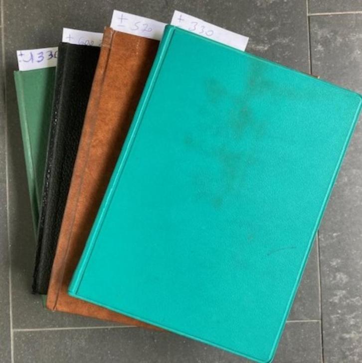 Zoldervondst-Postzegels-Collectie-Belgie-4 boeken+2800 zegel, Postzegels en Munten, Postzegels | Volle albums en Verzamelingen