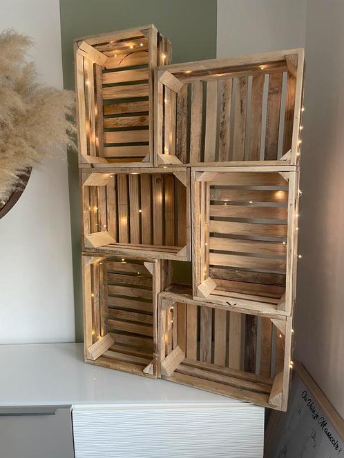 Étagère fait main caisses bois  mariage anniversaire baptême, Huis en Inrichting, Woonaccessoires | Kamerschermen, Zo goed als nieuw