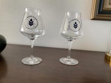 Set van 2 glazen Brasserie Artisanale de Vaucelle, nieuw beschikbaar voor biedingen