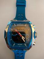 uurwerk met blauwe polsband, Ophalen, Zo goed als nieuw, Zakhorloge