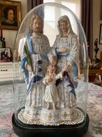 Heilige Familie onder glazen stolp - biscuit, Antiek en Kunst, Ophalen of Verzenden