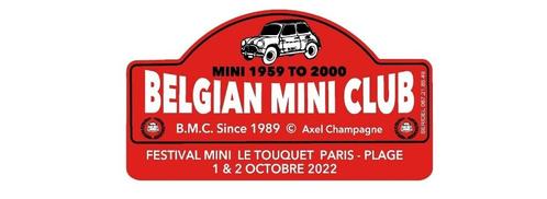 Autocollant Belgian Mini Club Festival MINI Le Touquet 2022, Collections, Marques automobiles, Motos & Formules 1, Neuf, Voitures