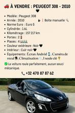 Peugeot 308 Cabriolet, Auto's, Voorwielaandrijving, Zwart, 4 cilinders, Cabriolet