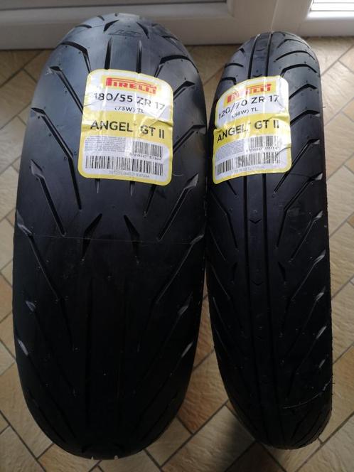 Set de Pirelli Angel GT II 120 /70/17 & 180/55/17, Motos, Pièces | Toutes-marques, Neuf, Enlèvement ou Envoi