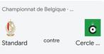 Standard - Cercle (2 places Tribune 4), Tickets en Kaartjes, Sport | Voetbal