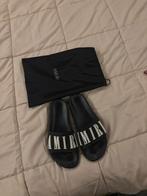 Amiri Logo Slippers – Origineel, Maat 40, Ophalen of Verzenden, Zo goed als nieuw, Wit, Slippers