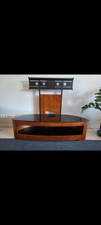 Tv meubel uit hout+glas, Ophalen, Zo goed als nieuw, Glas