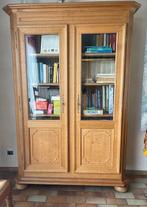 Gilson boekenkast van massief eikenhout, Huis en Inrichting, Kasten | Buffetkasten, Ophalen, Met deur(en), 100 tot 150 cm, Eikenhout