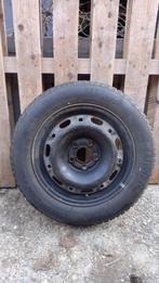 4 pneus hiver sur jantes 185/60 R14 82T, Auto-onderdelen, Banden en Velgen, Ophalen, 14 inch, Gebruikt, Band(en)