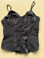 Ongedr zwarte Patrizia Pepe bustier top met zijde, Kleding | Dames, Maat 38/40 (M), Verzenden, Zwart, Nieuw