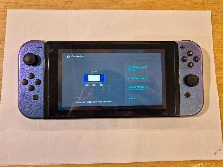 Uniek Joy con setje te koop, Games en Spelcomputers, Spelcomputers | Nintendo Switch, Refurbished, Switch Original, Met 2 controllers