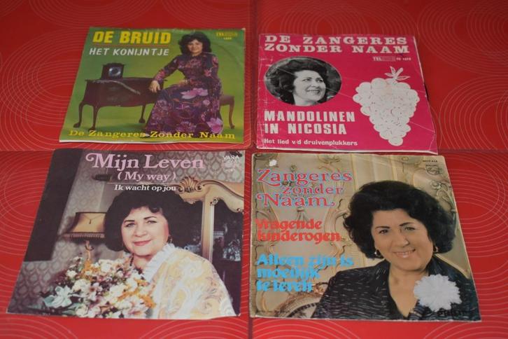 45t's van de Zangeres Zonder Naam, Cd's en Dvd's, Vinyl | Nederlandstalig, Zo goed als nieuw, Levenslied of Smartlap, Overige formaten