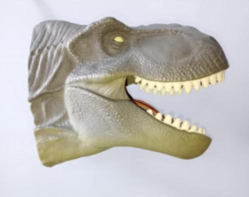 Dino's: 1 pvc kop, 2 handpoppen jurassic world , mok/tas, Kinderen en Baby's, Speelgoed | Educatief en Creatief, Gebruikt, Ontdekken