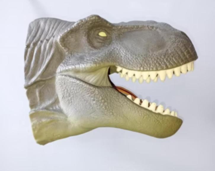 Dino's: 1 pvc kop, 2 handpoppen jurassic world, Kinderen en Baby's, Speelgoed | Educatief en Creatief, Gebruikt, Ontdekken, Ophalen of Verzenden