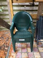 Groene plastieke tuinstoelen (4 stuks), Ophalen, Zo goed als nieuw