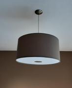 3 lampenkappen incl lampen -taupe: 50 x 25cm, 20 x17cm, Ophalen, Gebruikt, Bruin