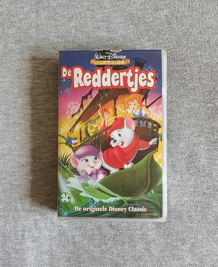 VHS - De Reddertjes - Walt Disney - Classics - Vintage - €3, Cd's en Dvd's, VHS | Film, Gebruikt, Nederlandstalig, Alle leeftijden