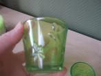 bougeoir ikea 3 pièces vert en verre tjs dans leur emballage, Overige materialen, Ophalen of Verzenden, Zo goed als nieuw, Groen