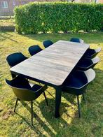 Tuintafel en stoelen Exterioo Vinci Ellara, Tuin en Terras, Ophalen, Zo goed als nieuw, Rechthoekig, Aluminium