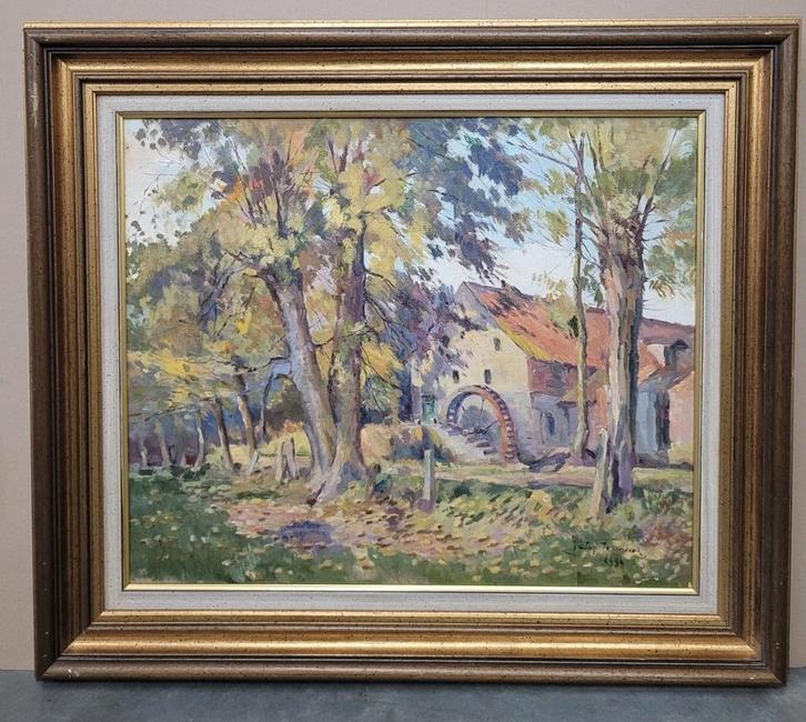 Victor FERMEUSE, de watermolen, Antiquités & Art, Art | Peinture | Classique, Enlèvement ou Envoi