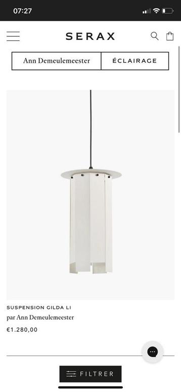 Ann Demeulemeester x Serax Gilda L1 hanglamp porselein beschikbaar voor biedingen