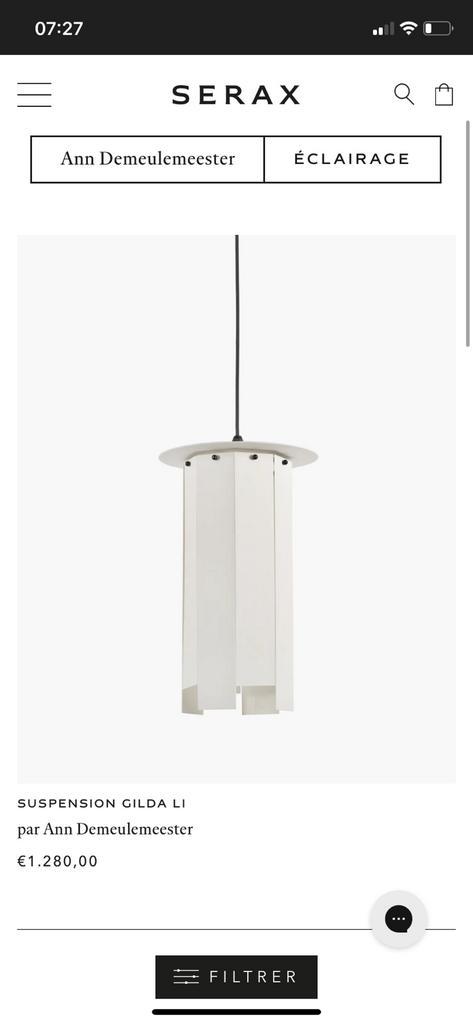 Ann Demeulemeester x Serax Gilda L1 hanglamp porselein, Huis en Inrichting, Lampen | Plafondlampen, Zo goed als nieuw, Ophalen