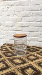 Mooi glazen nootjes of snoepjes glazen potjes. Teak deksel., Enlèvement
