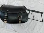 Lederen zijtas voor motor met beugel, Motoren, Ophalen, Zo goed als nieuw