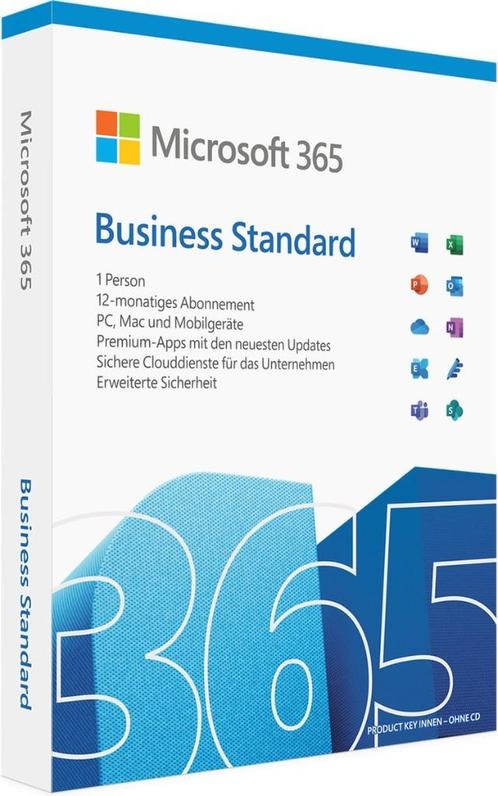 Microsoft 365 Business Standard (boîte allemande), Informatique & Logiciels, Logiciel Office, Neuf, Android, iOS, MacOS, Windows
