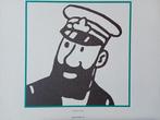 kuifje lithografie van de kapitein, Ophalen of Verzenden
