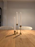 3 chandeliers dorés - à l'exclusion des bougies, Maison & Meubles, Accessoires pour la Maison | Bougeoirs & Bougies, Enlèvement