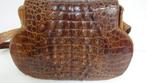 KROKODIL HANDTAS HORNBACK VINTAGE, Ophalen, Gebruikt, Bruin, Handtas