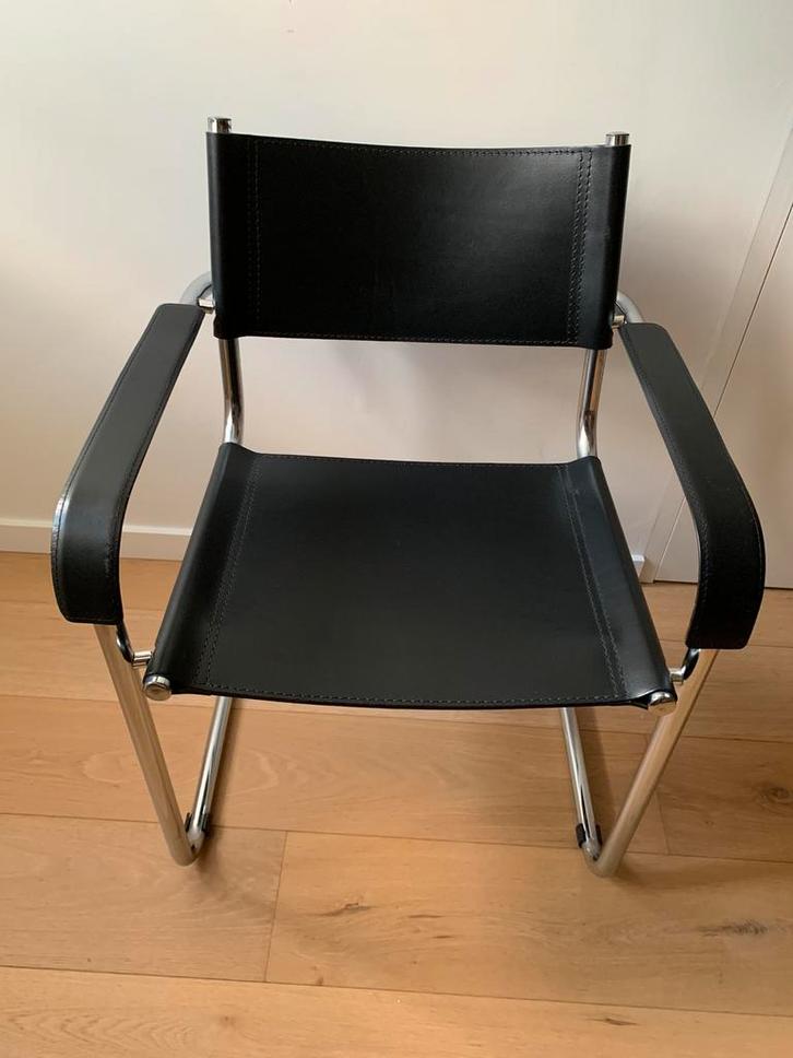 Chaise en cuir au design emblématique du Bauhaus, Maison & Meubles, Chaises, Comme neuf, Enlèvement