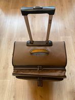 Bagage - Stoffen koffer in kleur. Lichtbruin, prijs: €15, 60 tot 70 cm, Gebruikt, 45 tot 55 cm, Ophalen of Verzenden