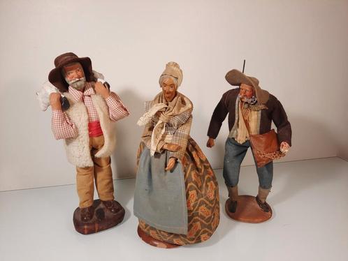 Ensemble de figurines anciennes de Santons de Provence, Collections, Statues & Figurines, Utilisé, Enlèvement ou Envoi