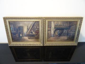 Charles Wildt - Twee 19de eeuw oliefverfwerken