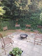 Smeedijzeren tuinstoelen, Tuin en Terras, Ophalen, Gebruikt, Metaal