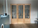 Oude glazen deur h224 b222, Doe-het-zelf en Bouw, Gebruikt, Glas, Ophalen, Binnendeur