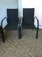 Twee stevige terrasstoelen, Ophalen, Gebruikt, Metaal
