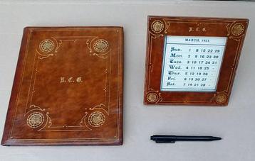 Étui à lettres et calendrier Asprey London vers 1930, Enlèvement ou Envoi