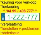 Z-plaat keuring voor verkoop, transport 0499 408 777, Ophalen of Verzenden
