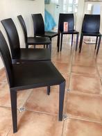Design stoelen Poltrona Frau model Lola(6 stuks)exclusief, Huis en Inrichting, Ophalen, Gebruikt, Zwart, Leer