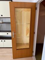 Vintage binnendeur met glas, Doe-het-zelf en Bouw, Deuren en Vliegenramen, Ophalen, Glas, Binnendeur
