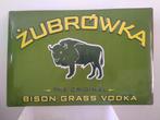 plaque métal publicitaire ZUBROWKA, Ophalen, Zo goed als nieuw, Reclamebord