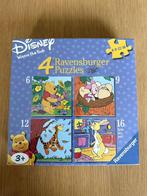 Puzzel - 4 Ravensburger puzzels - Disney Winnie the Pooh - N, Nieuw, Minder dan 500 stukjes, Legpuzzel, Ophalen