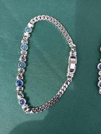 Bracelet en argent orné de 5 perles d'opales australiennes, Neuf, Enlèvement ou Envoi, Avec pierre précieuse, Argent