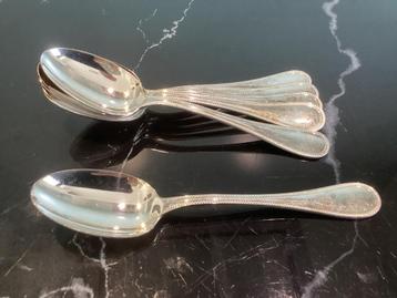 GERESERVEERD 6 dessertlepels Christofle Perles. CHR006/AA. beschikbaar voor biedingen