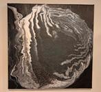 Abstract modern acryl canvas - 50*50cm - zwart/wit, Enlèvement ou Envoi