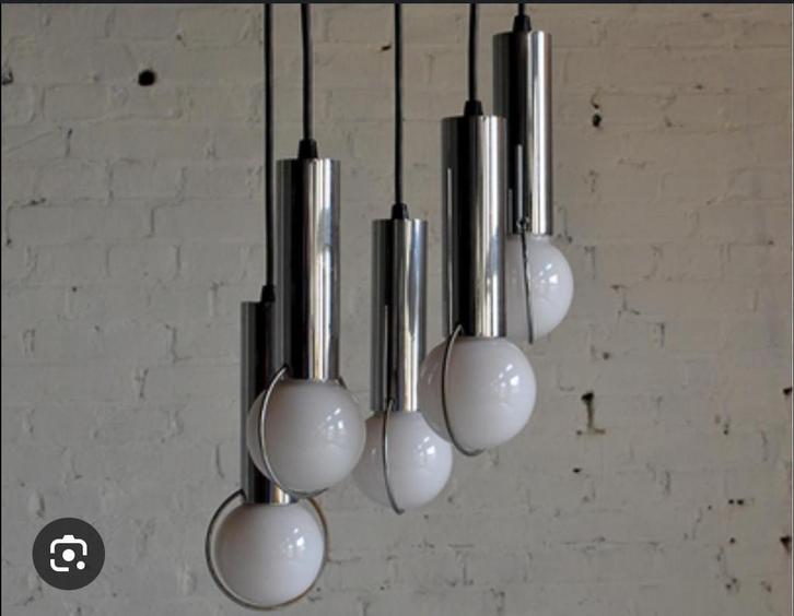 Vintage cascade lamp ‘60, Huis en Inrichting, Lampen | Hanglampen, Gebruikt, Ophalen of Verzenden