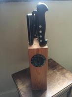 Bloc en bois avec couteaux, Enlèvement, Comme neuf